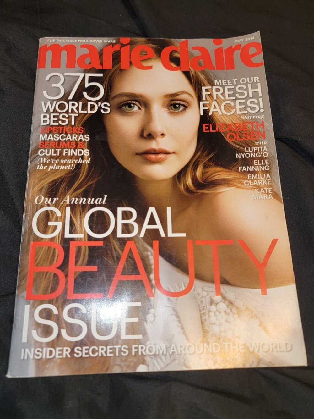 Elizabeth Olsen Marie Claire Magazine May 2014 Label Beauty Issue